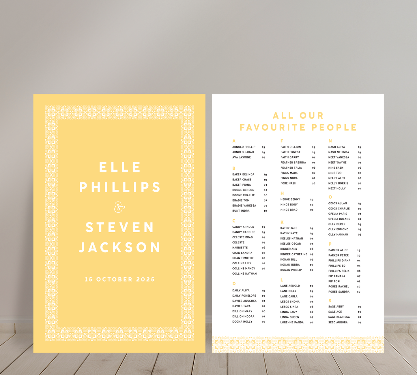 Cost effective Signage Duo from our Grace collection - Welcome sign and Seating chart Combo
