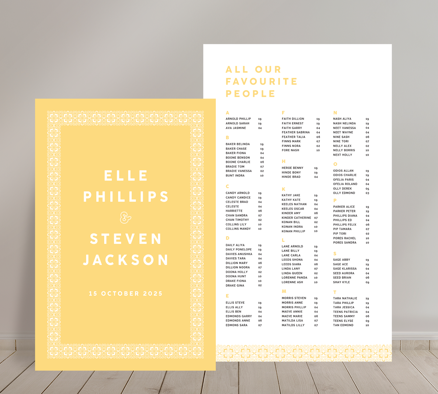 Cost effective Signage Duo from our Grace collection - Welcome sign and Seating chart Combo