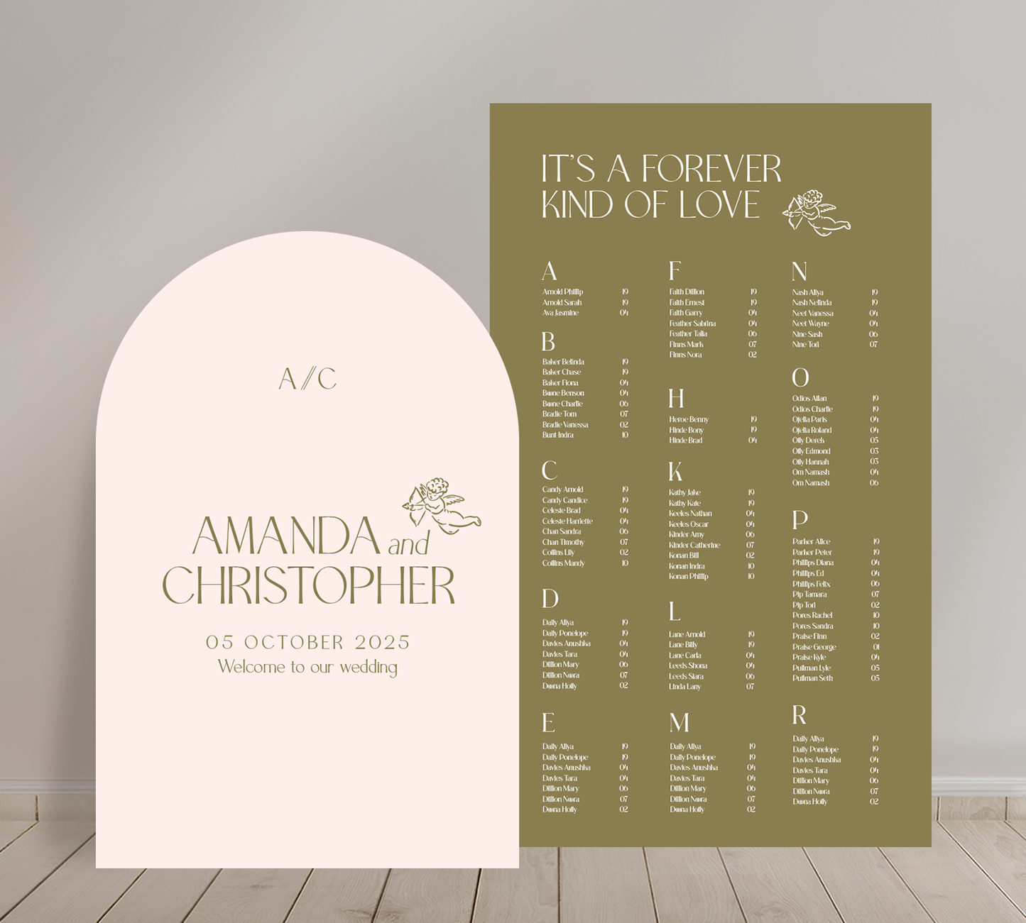 Cost effective Signage Duo from our Forever collection - Welcome sign and Seating chart Combo