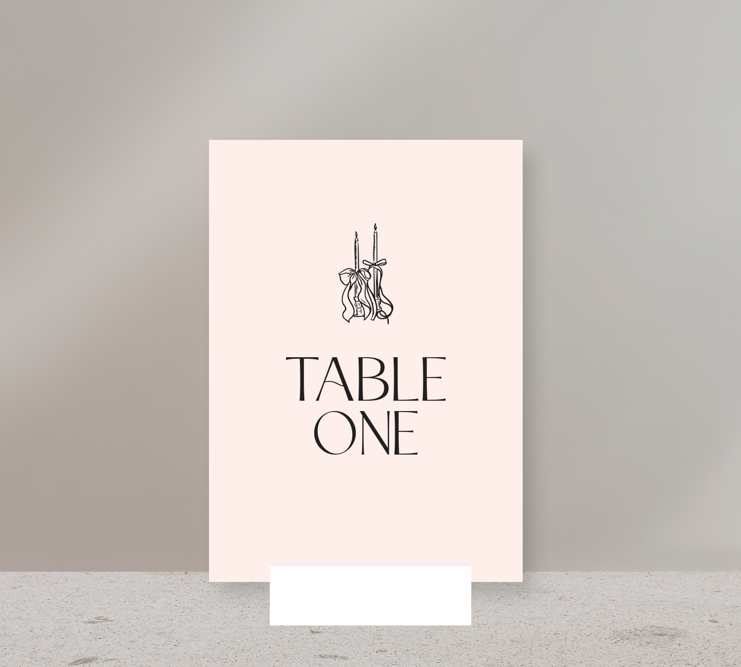 Table Numbers from our Forever Collection - Black ink on Nude card