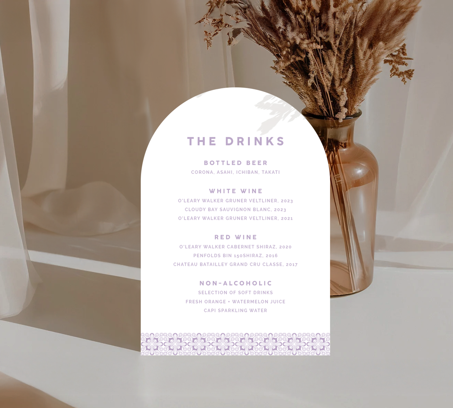 Bar Sign from our Grace design collection