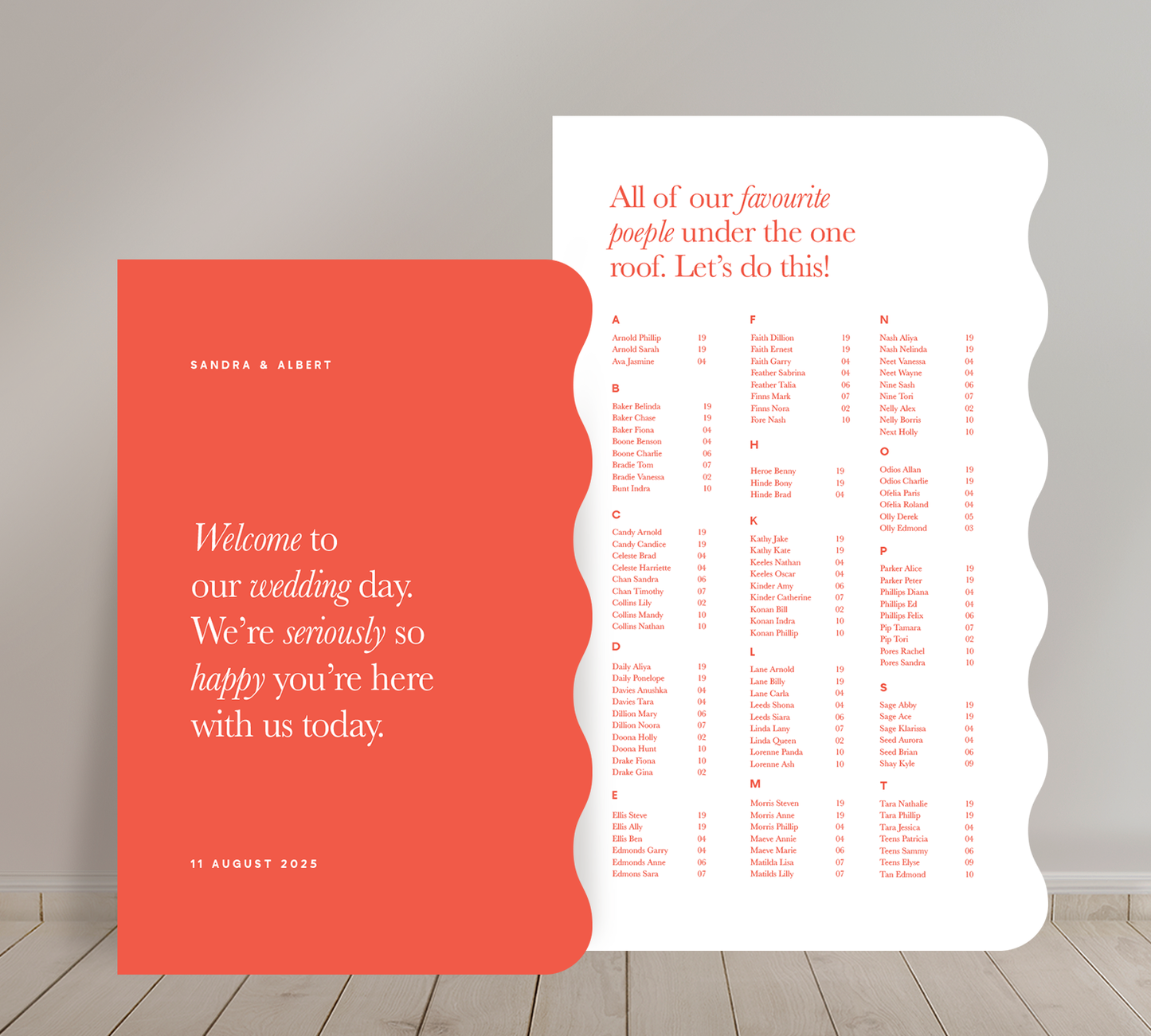 Cost effective Signage Duo from our Grande collection - Welcome sign and Seating chart Combo