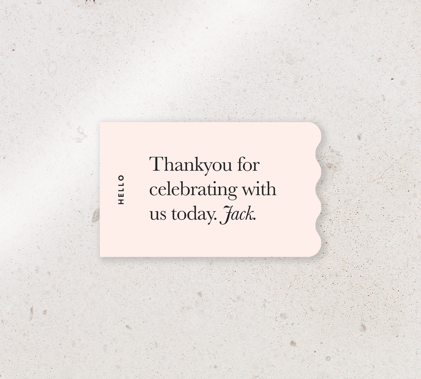 Elegant place cards from our Grande collection