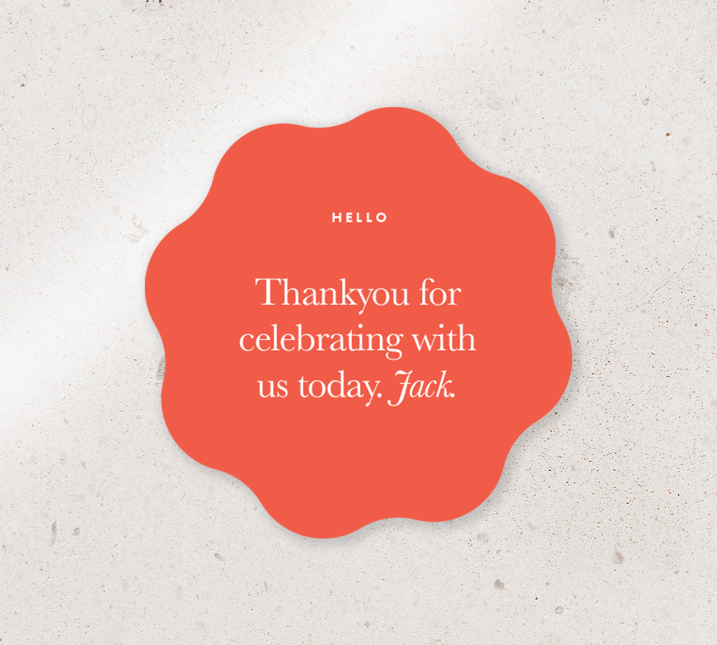 Elegant place cards from our Grande collection