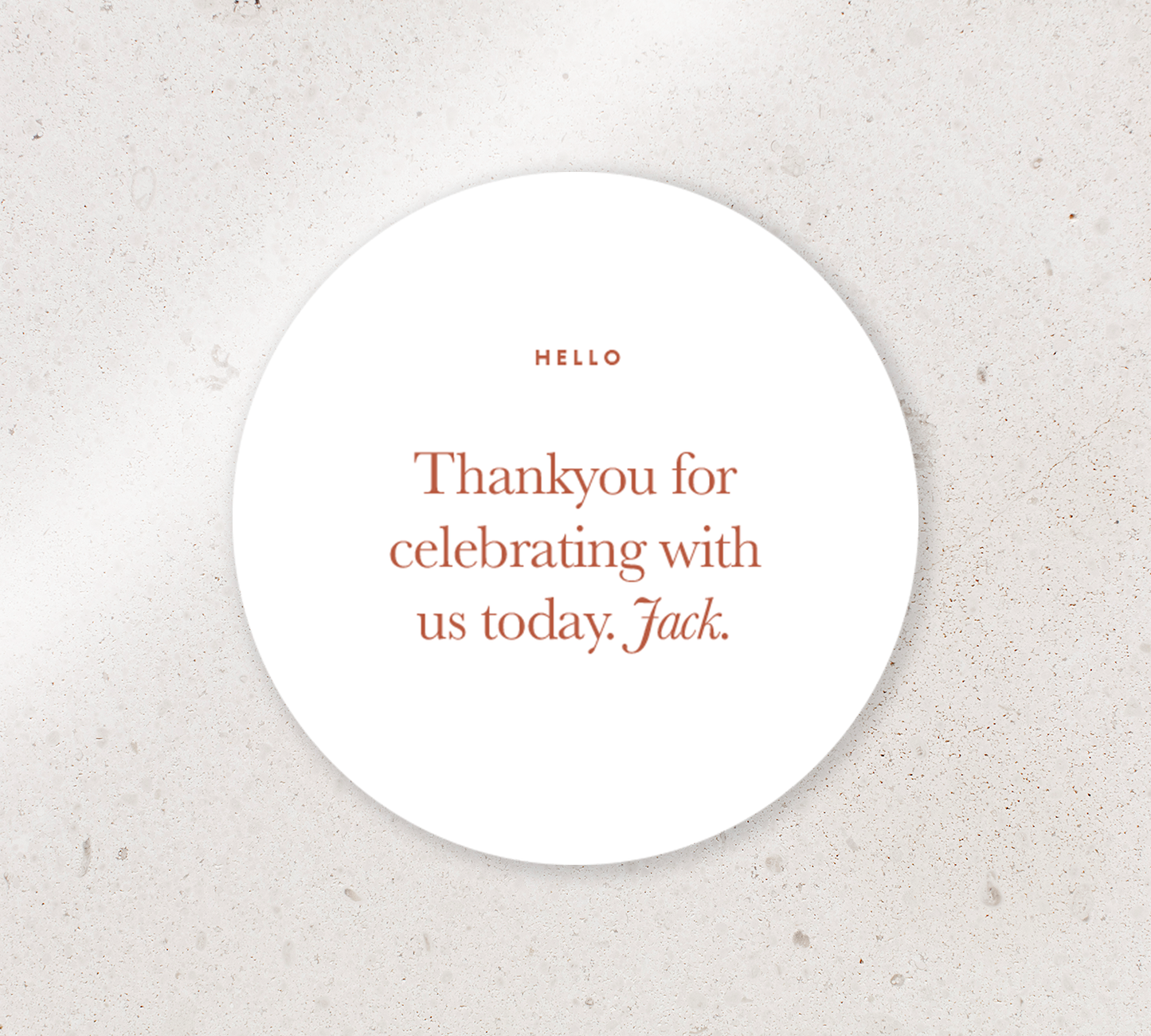 Elegant place cards from our Grande collection