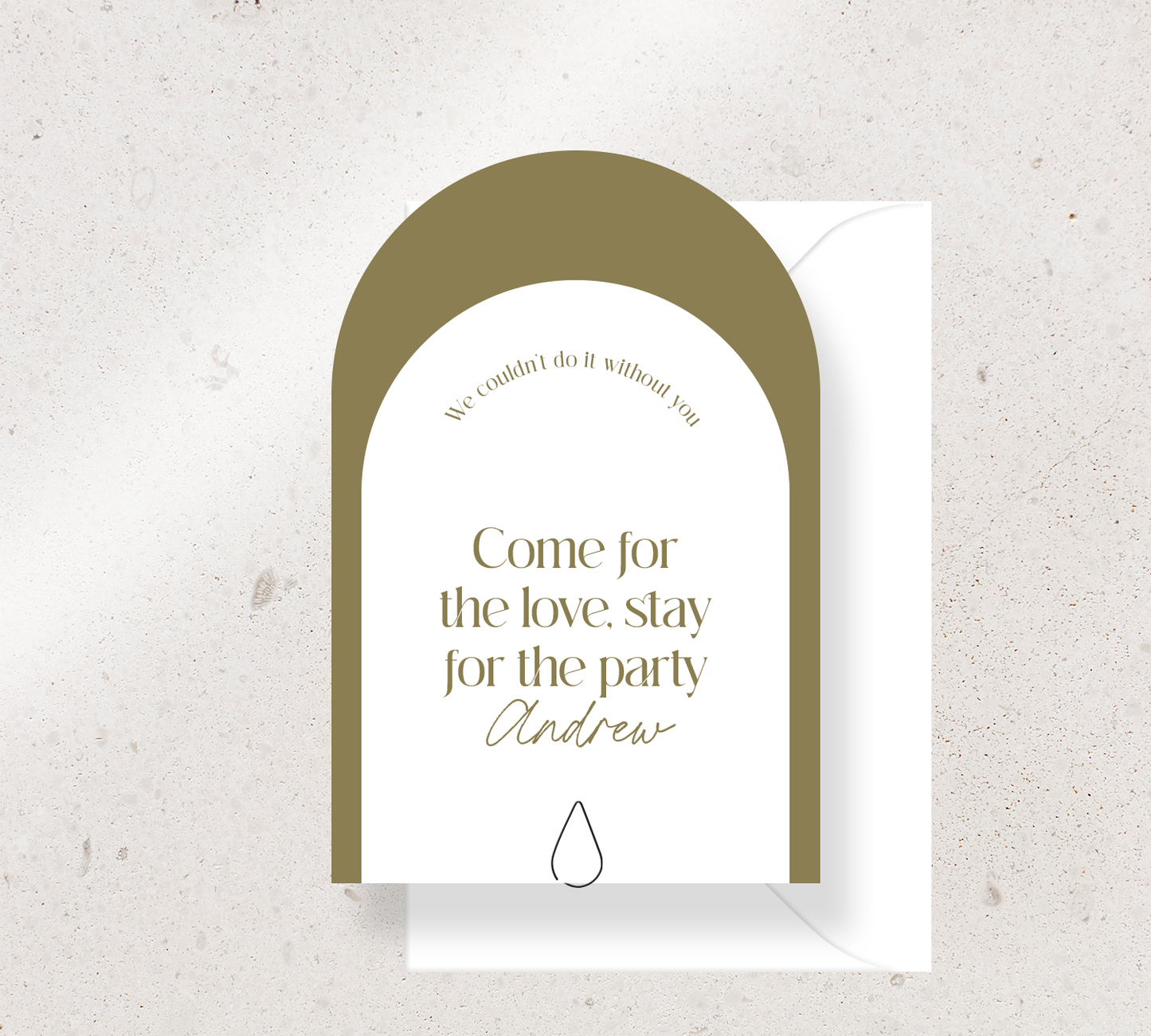 Beautifully curated 2 card invitation set from our Love Note collection
