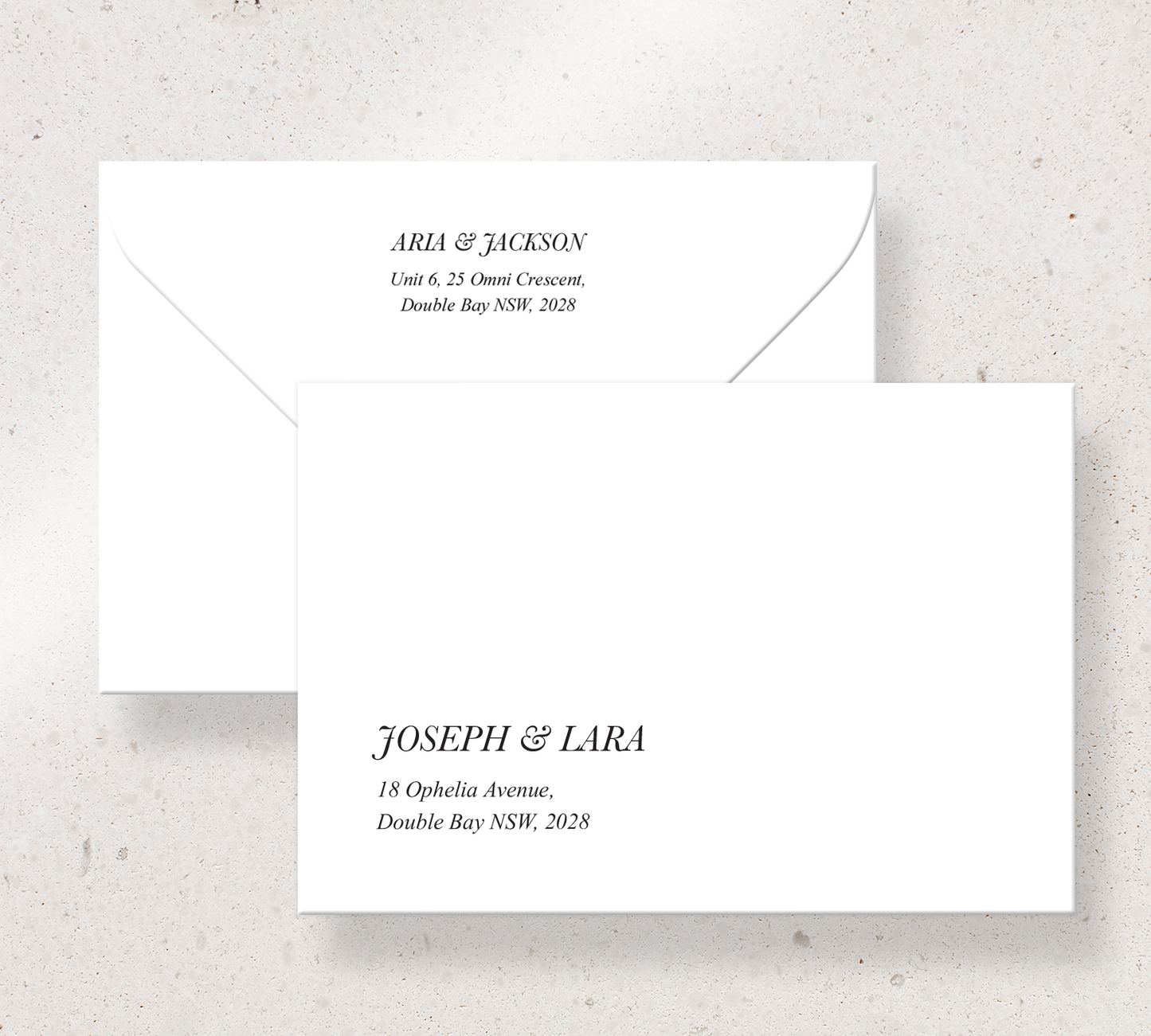 Elegant printed envelopes from our Paragon collection