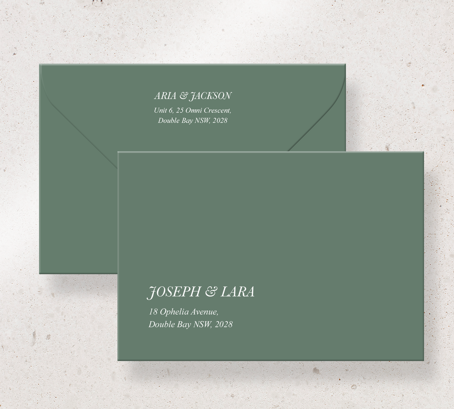 Elegant printed envelopes from our Paragon collection