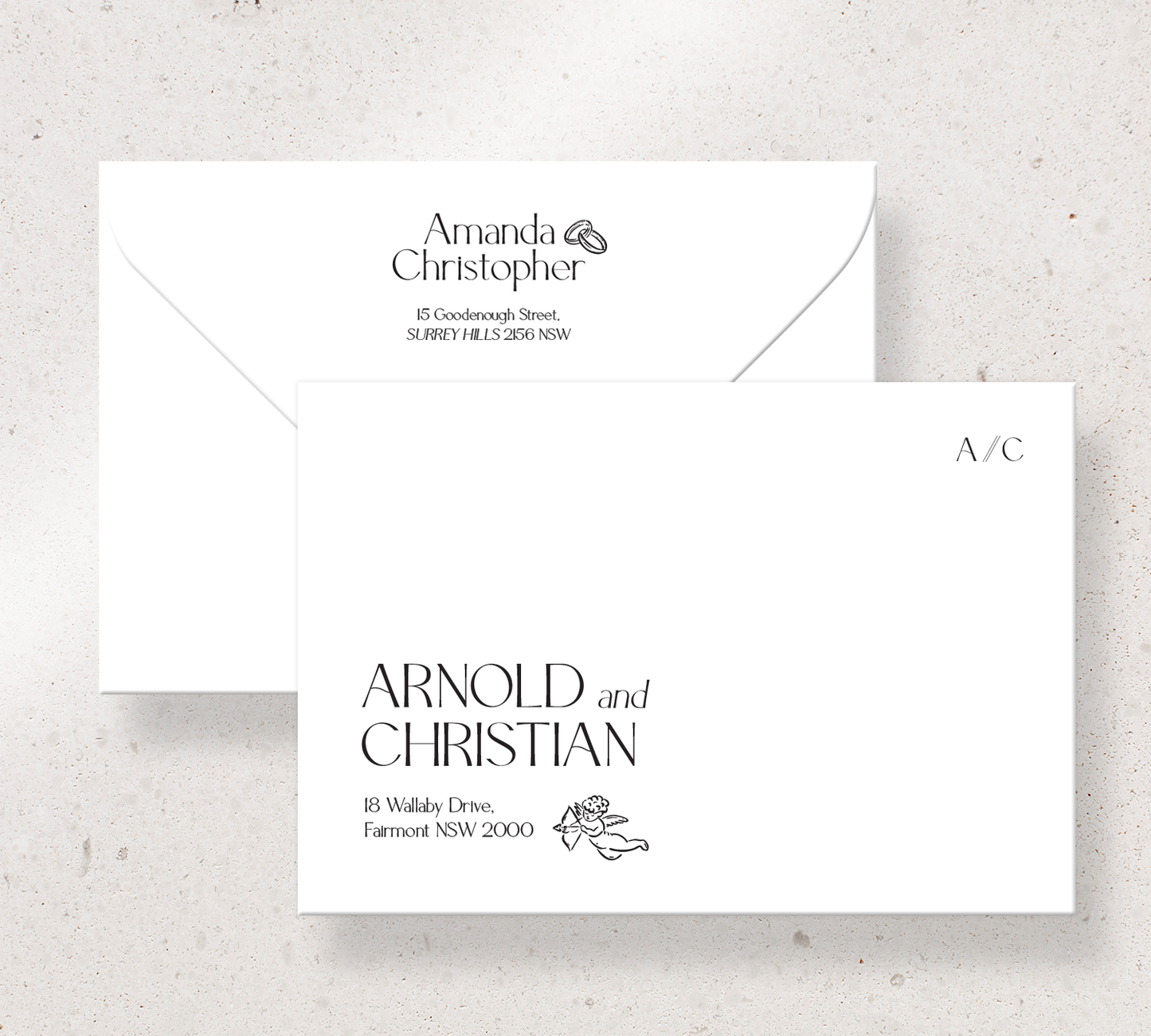 Elegant printed envelopes from our Forever collection