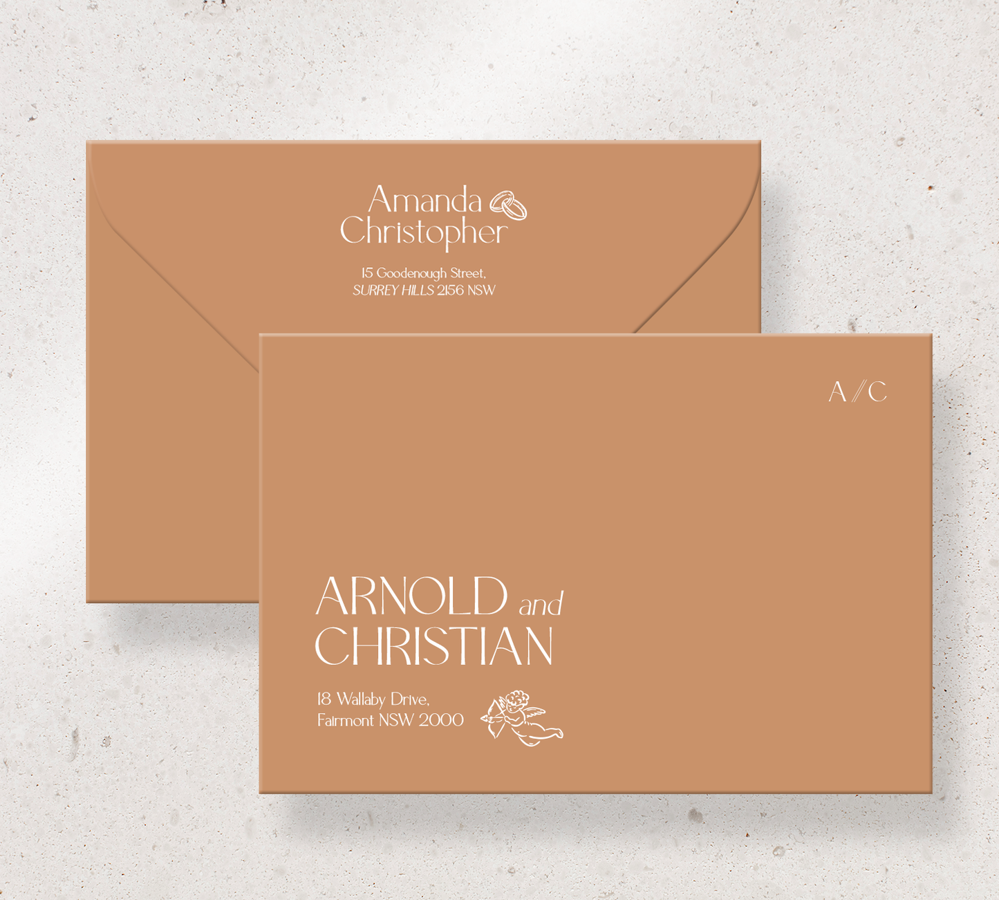 Elegant printed envelopes from our Forever collection