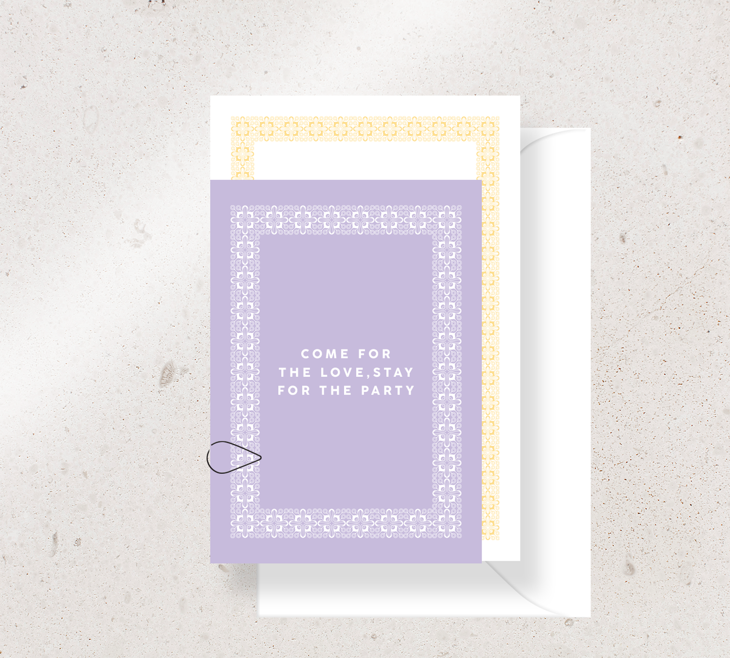 Stunning 2 card invitation set from our Grace collection