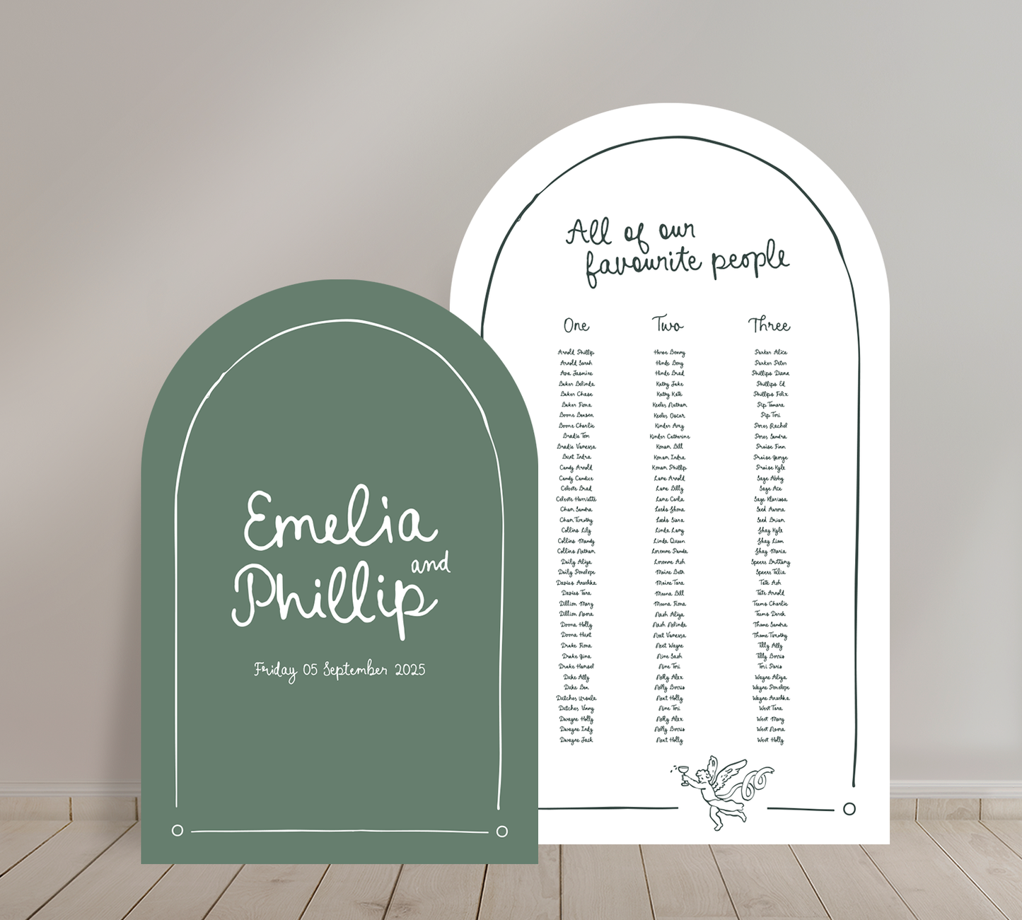 Cost effective Signage Duo from our Limoncello collection - Welcome sign and Seating chart Combo