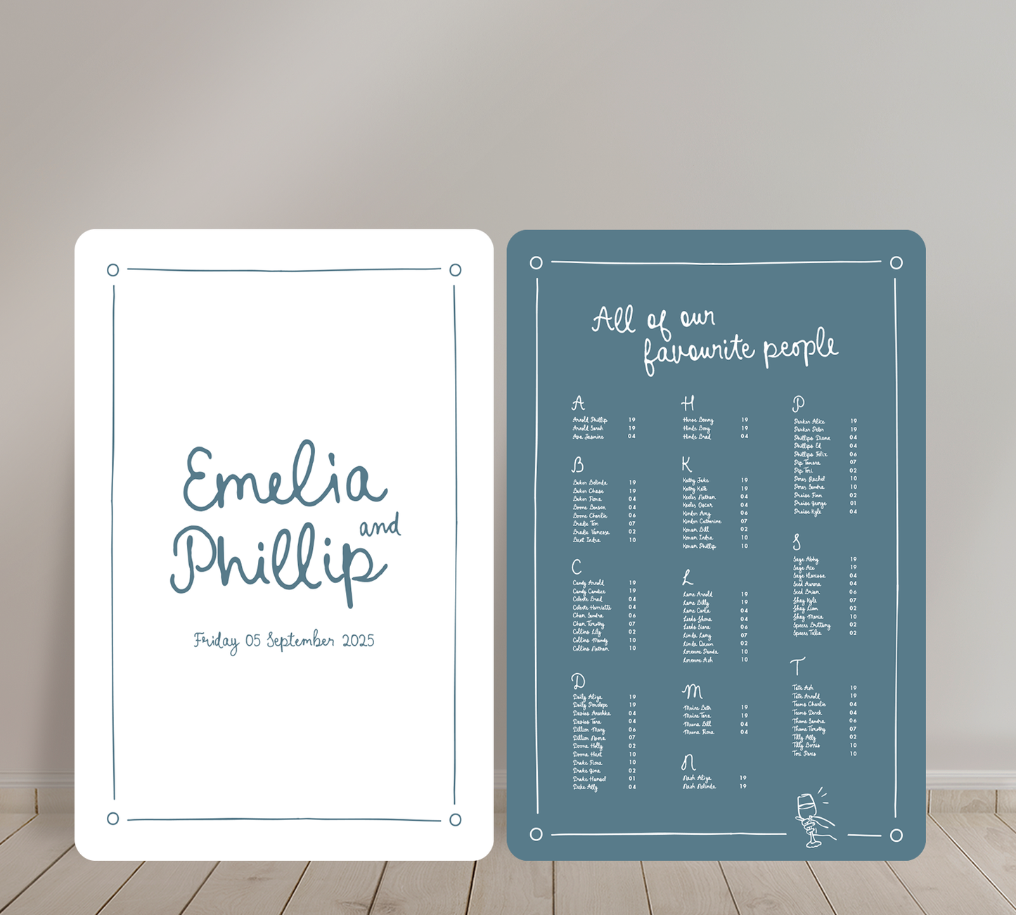 Cost effective Signage Duo from our Limoncello collection - Welcome sign and Seating chart Combo