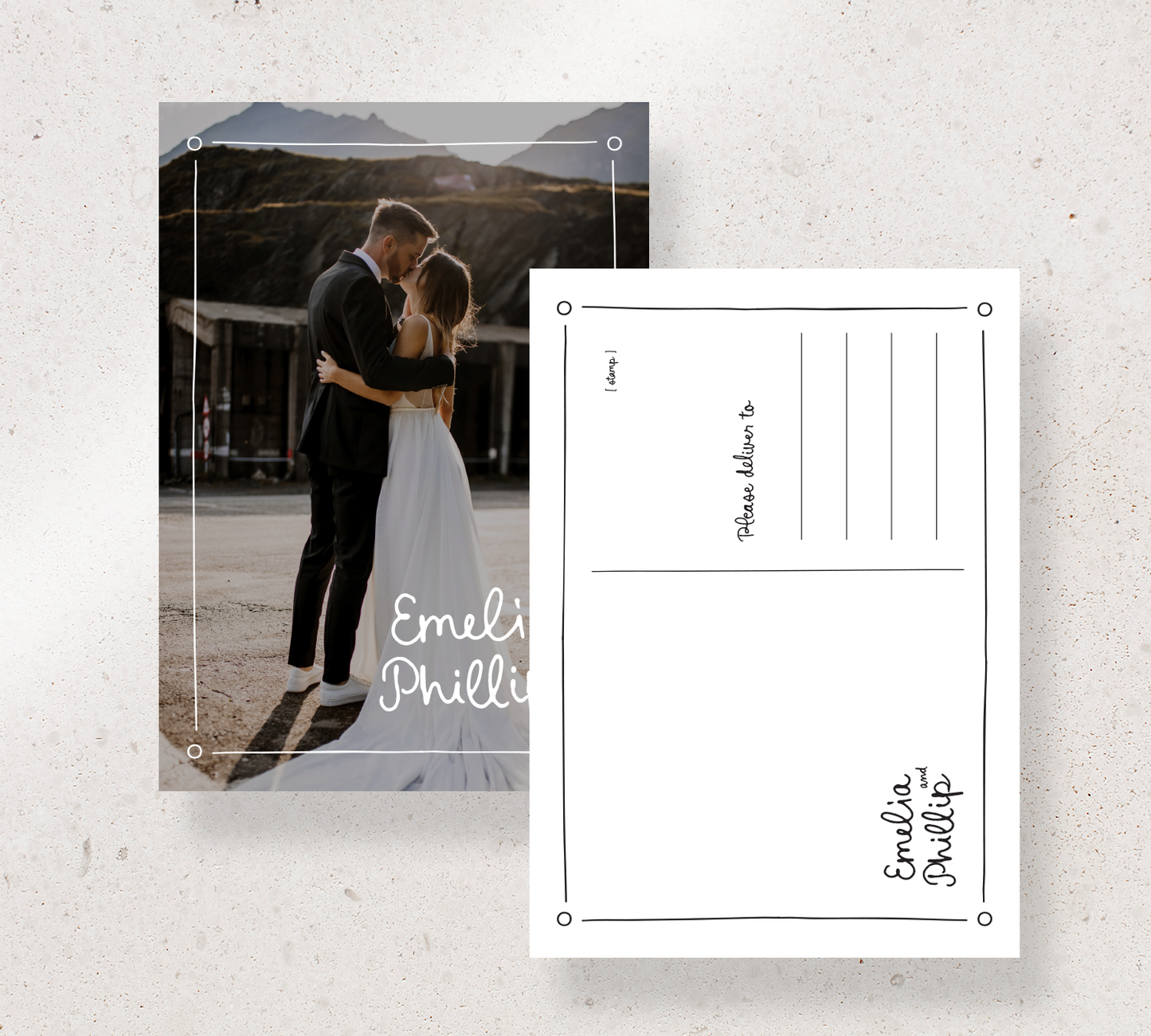 Thankyou postcard from our limoncello design collection