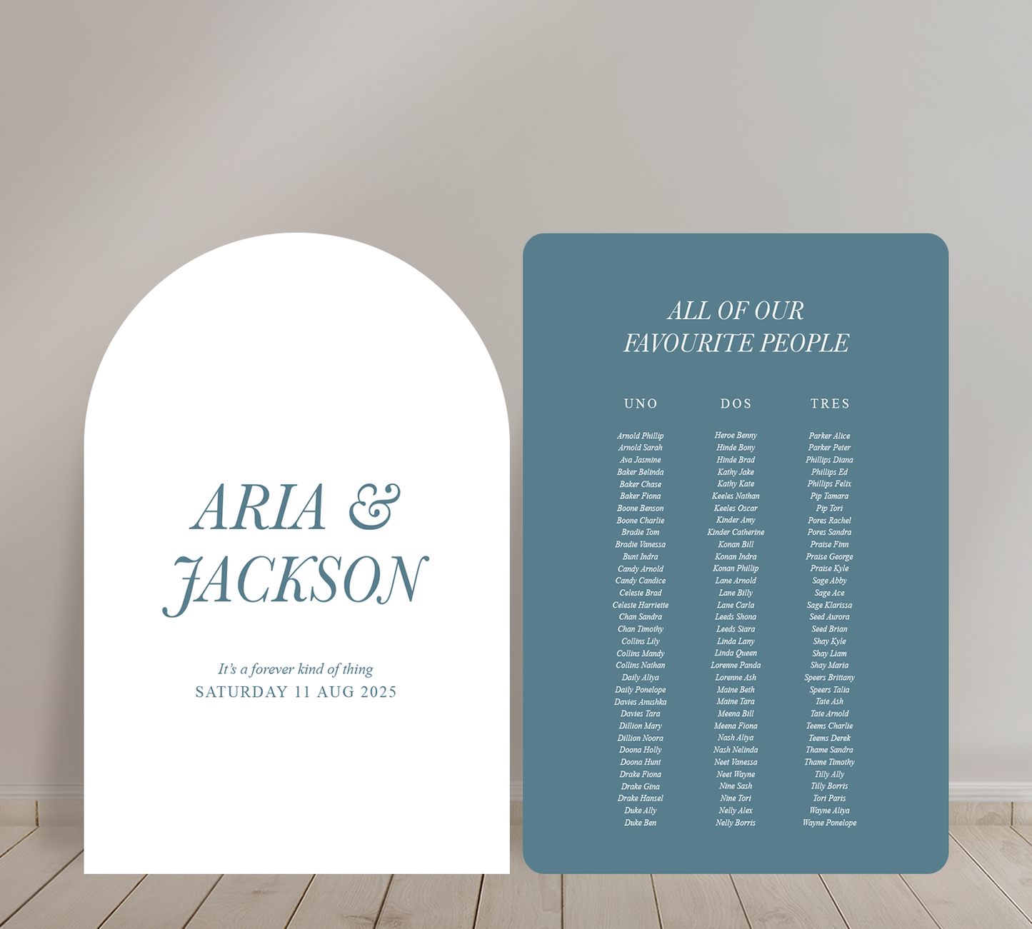Cost effective Signage Duo from our Paragon collection - Welcome sign and Seating chart Combo