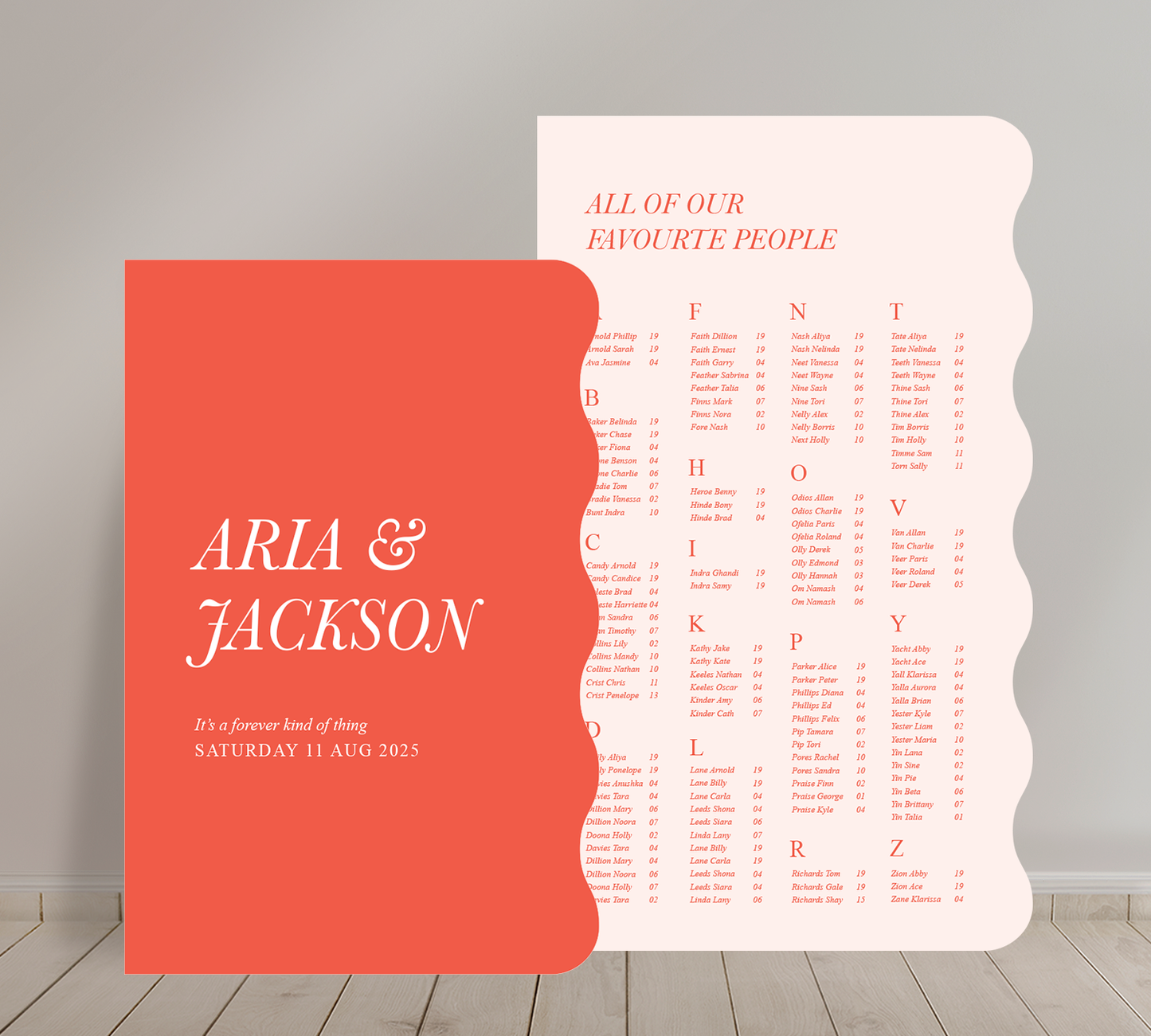 Cost effective Signage Duo from our Paragon collection - Welcome sign and Seating chart Combo