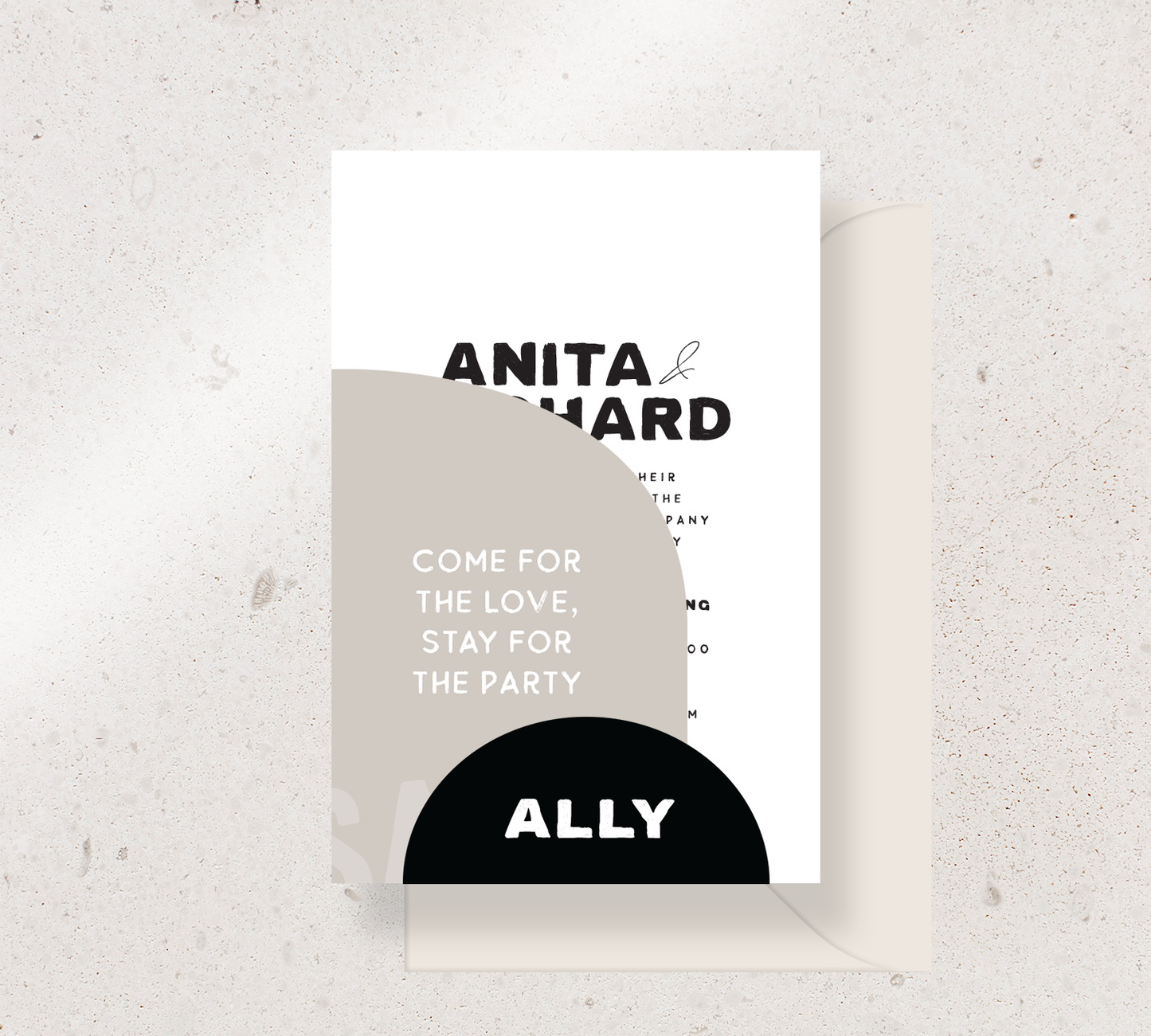 3 card set from our Salut design collection