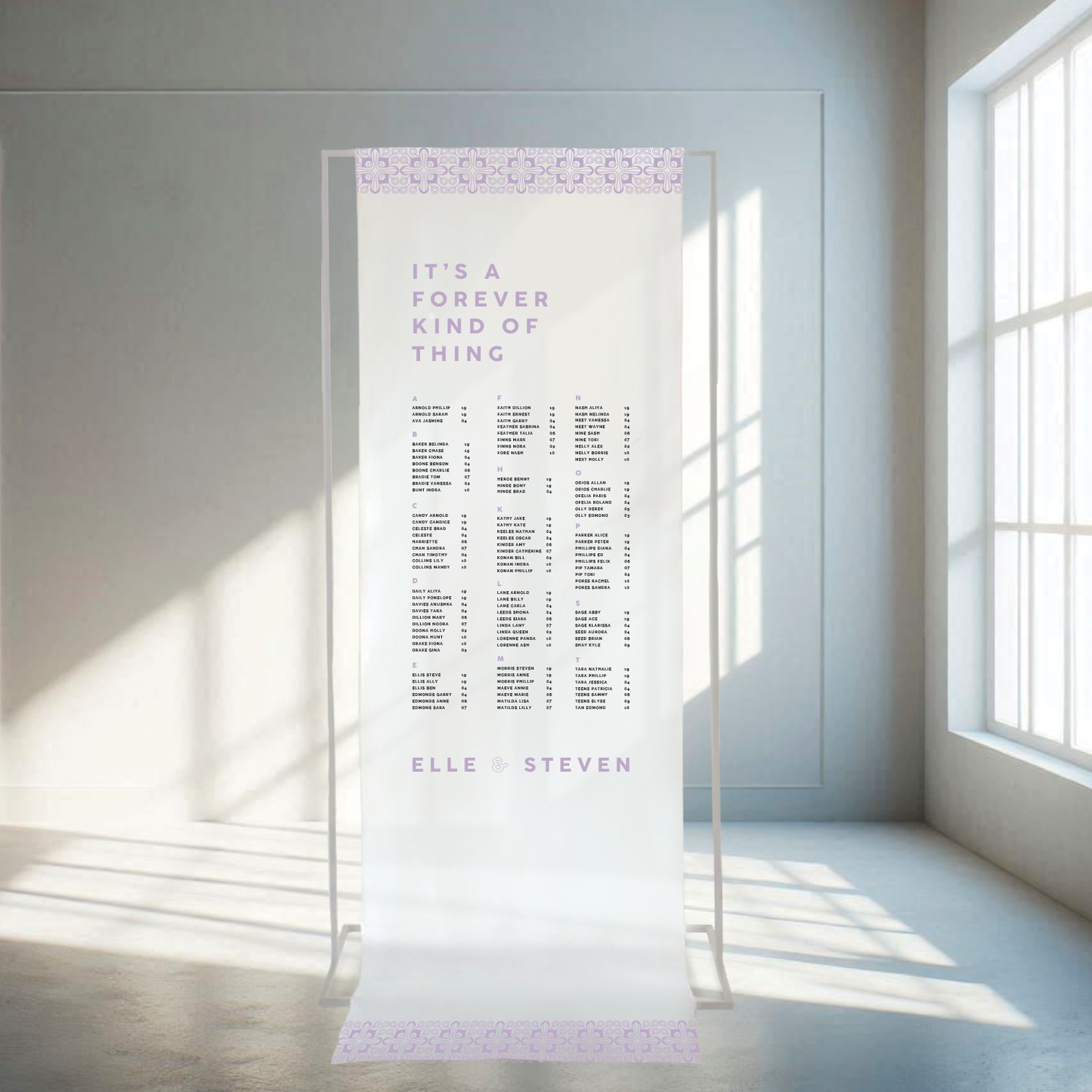 Grace - Fabric Seating Chart