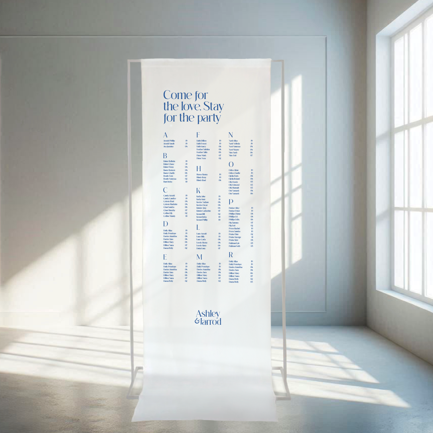 Love Note - Fabric Seating Chart