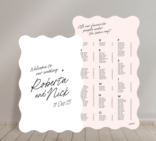 Cost effective Signage Duo from our Ardour collection - Welcome sign and Seating chart Combo