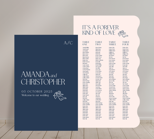 Cost effective Signage Duo from our Forever collection - Welcome sign and Seating chart Combo