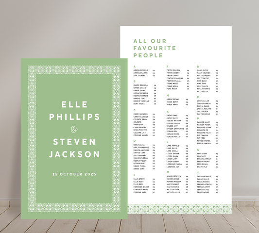 Cost effective Signage Duo from our Grace collection - Welcome sign and Seating chart Combo