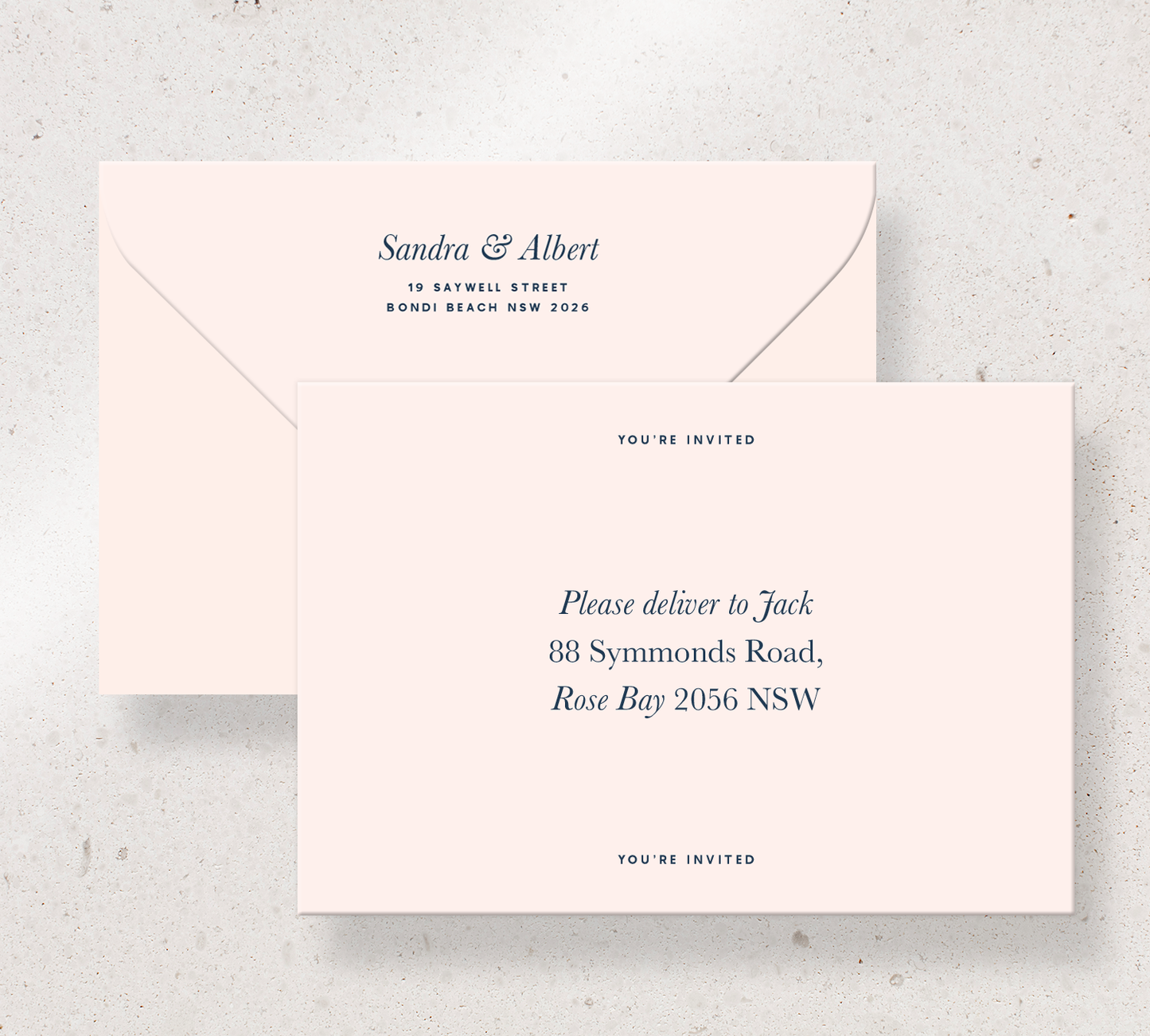 Elegant printed envelopes from our Grande collection