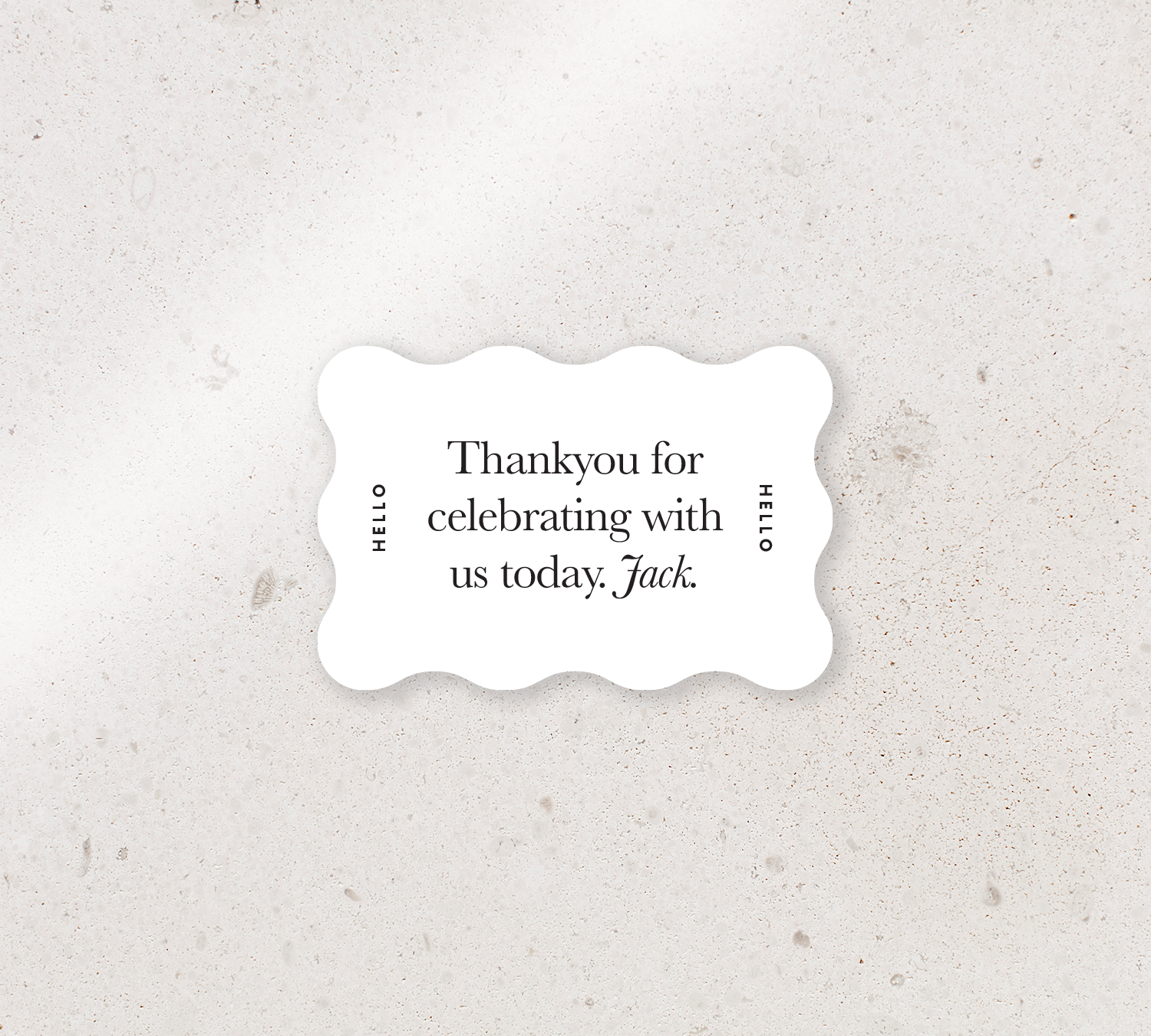 Elegant place cards from our Grande collection
