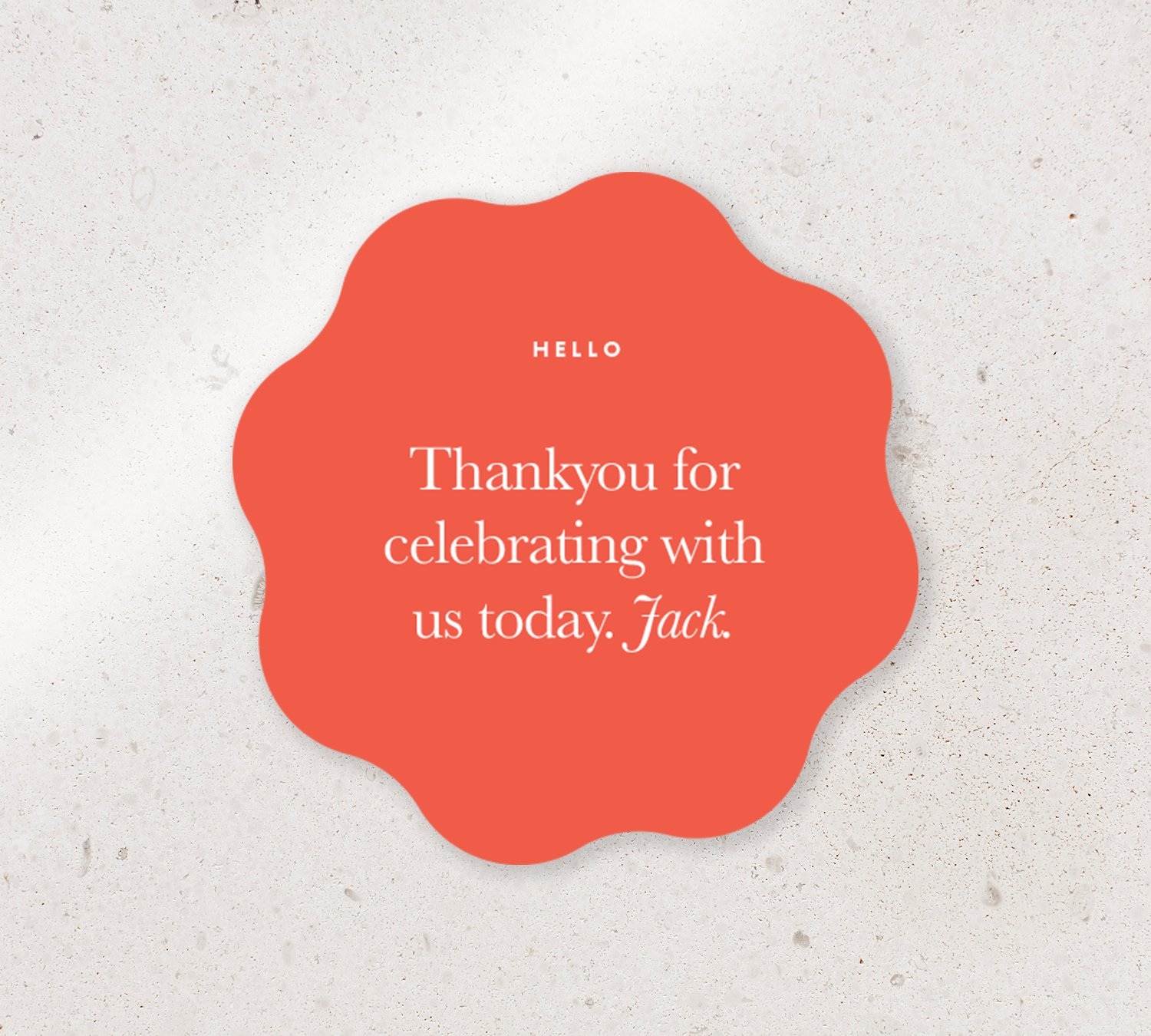 Elegant place cards from our Grande collection