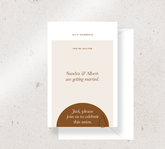 3 card invitation set from our Grande design collection