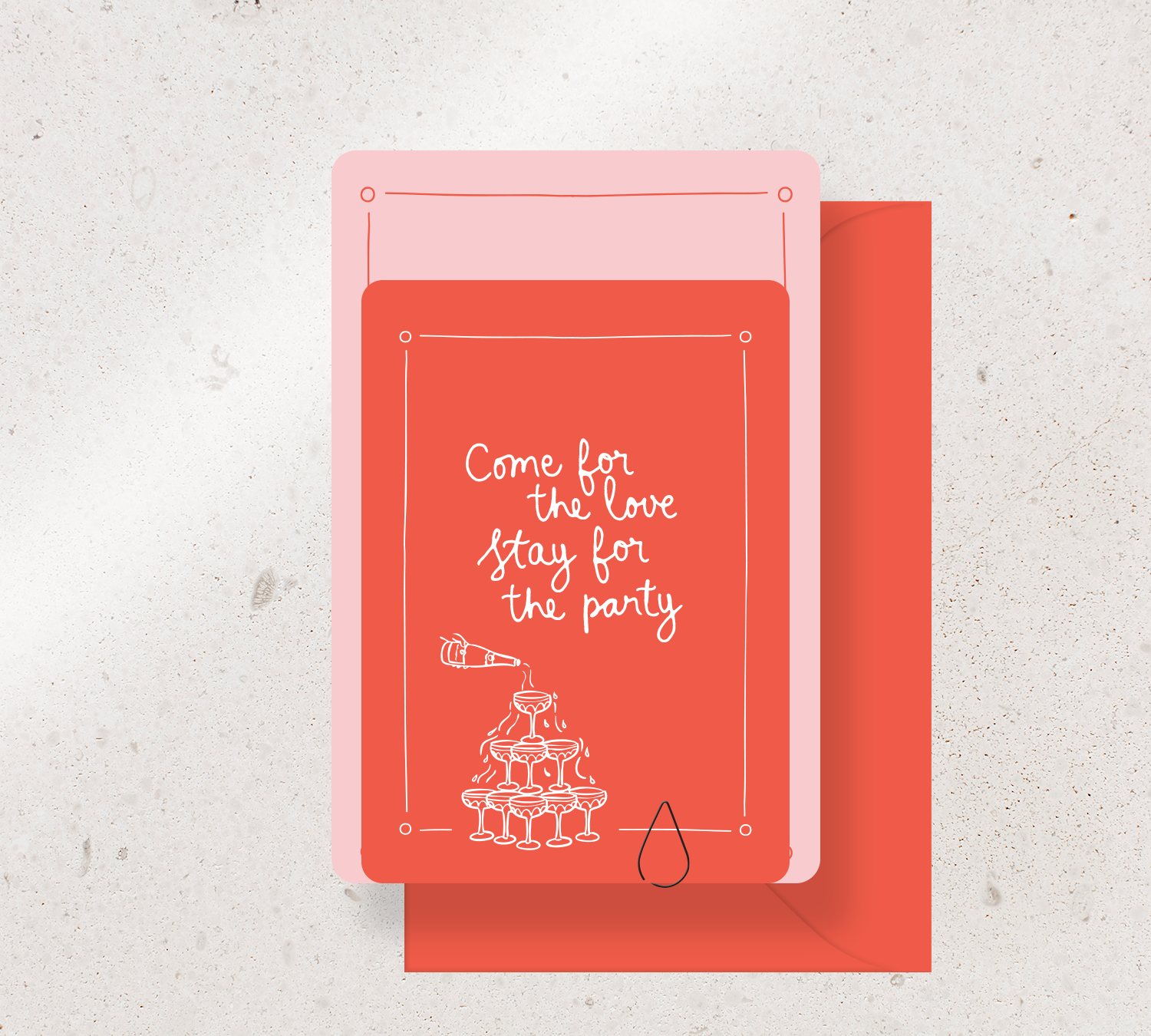Beautifully curated 2 card Invitation set from our Limoncello collection