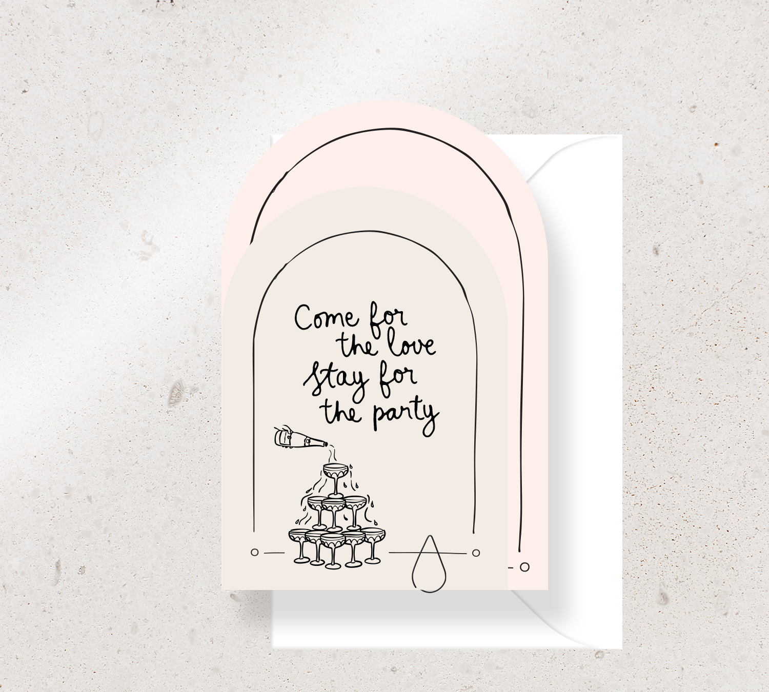 Beautifully curated 2 card Invitation set from our Limoncello collection