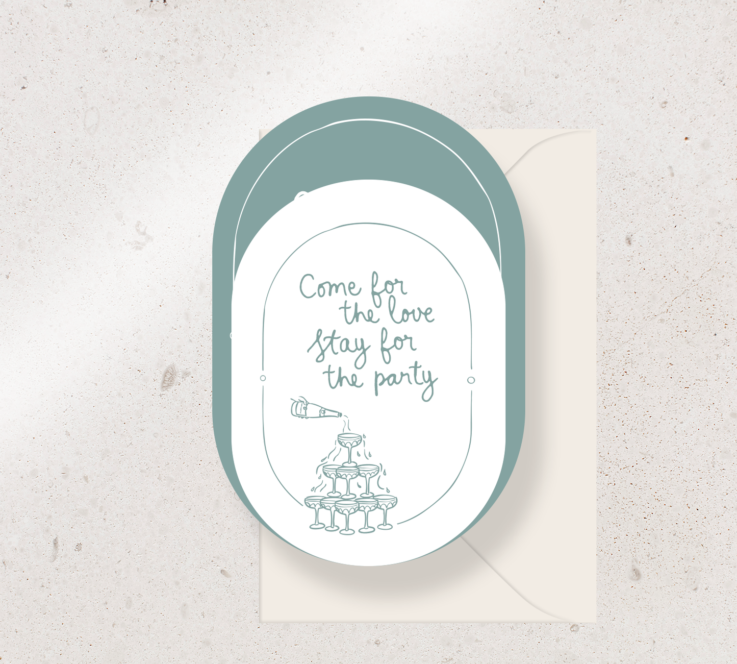 Beautifully curated 2 card Invitation set from our Limoncello collection