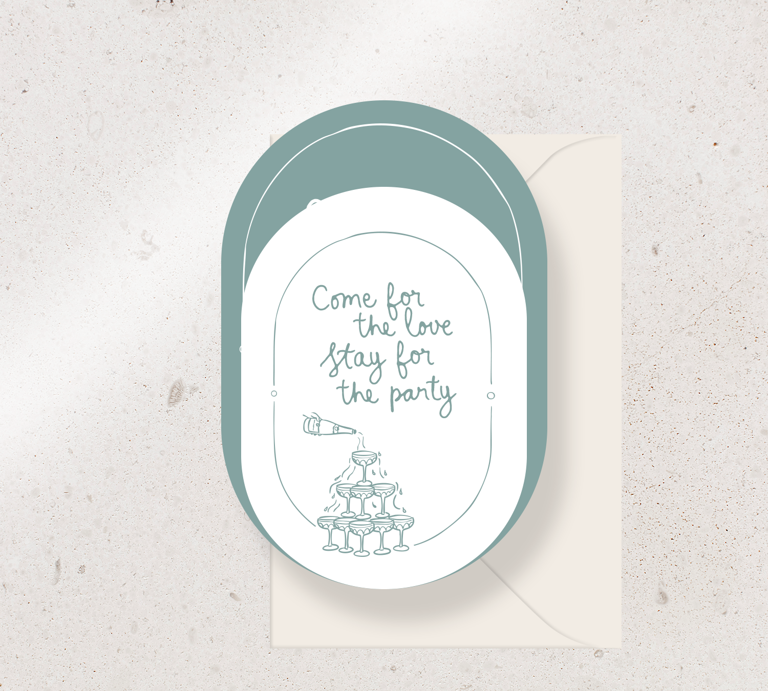 Beautifully curated 2 card Invitation set from our Limoncello collection