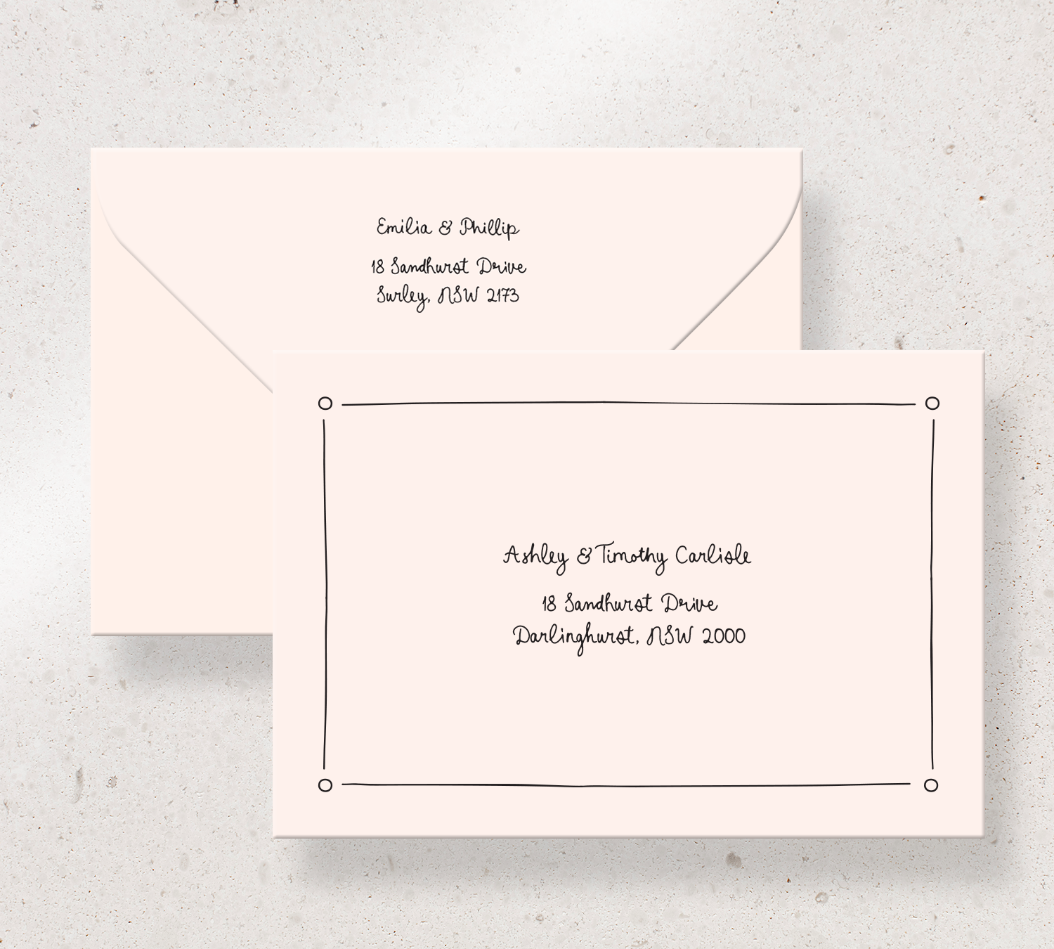 Elegant printed envelopes from our Limoncello collection