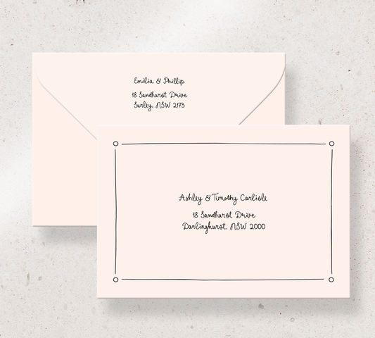Elegant printed envelopes from our Limoncello collection