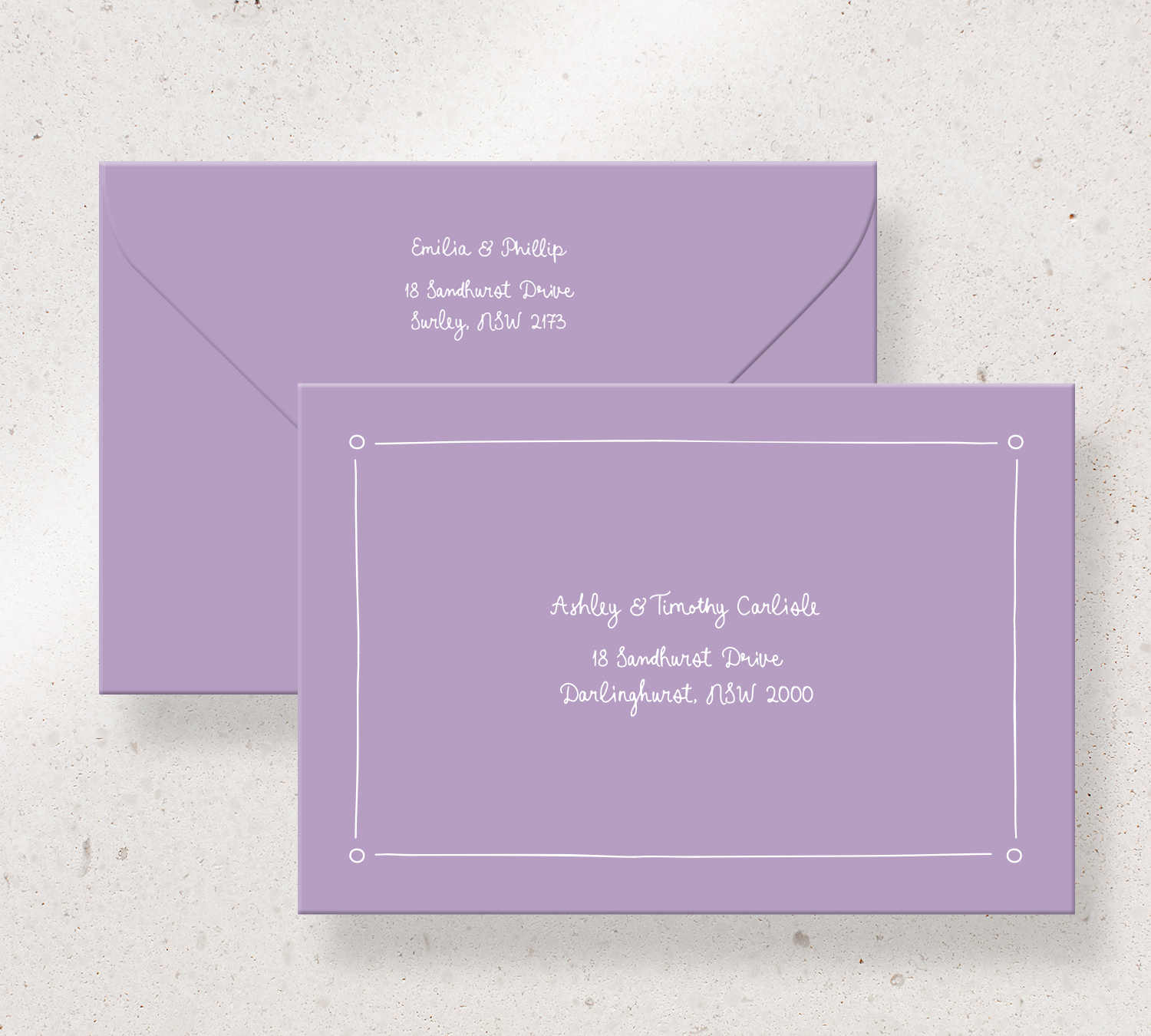 Elegant printed envelopes from our Limoncello collection
