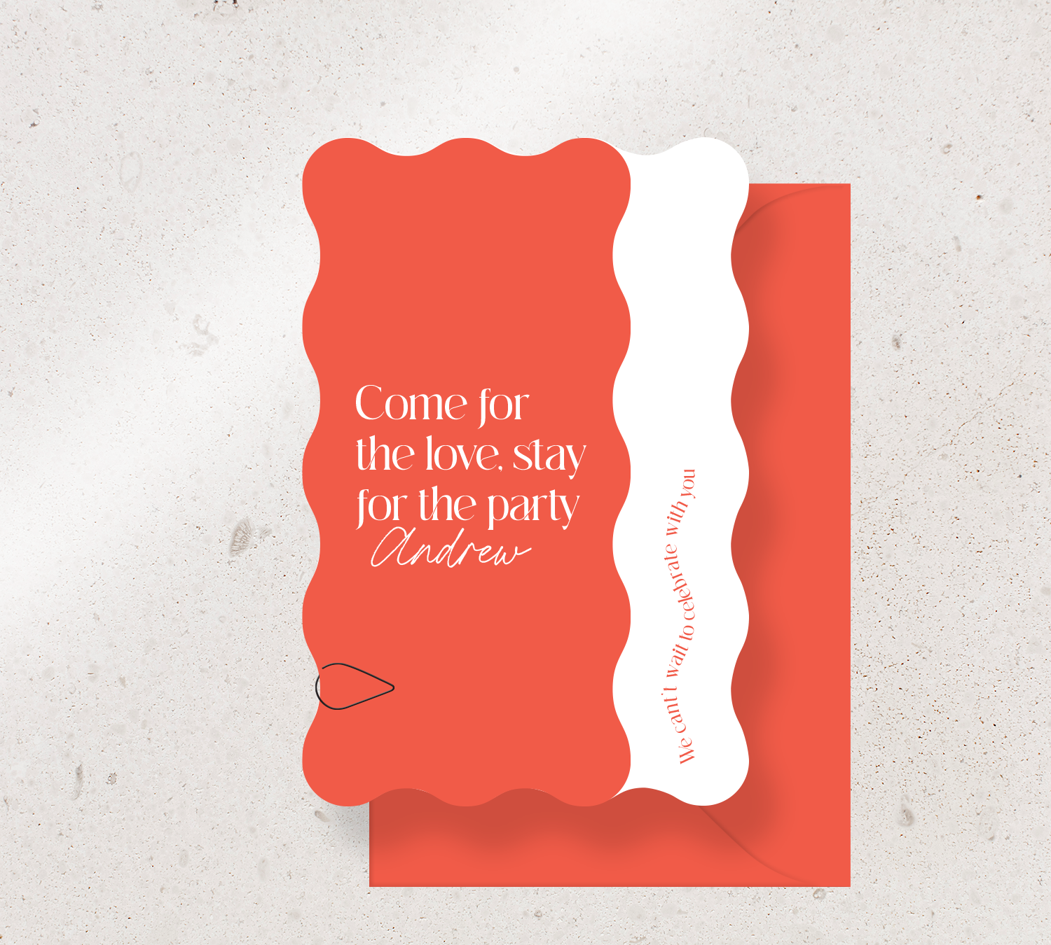 Beautifully curated 2 card invitation set from our Love Note collection