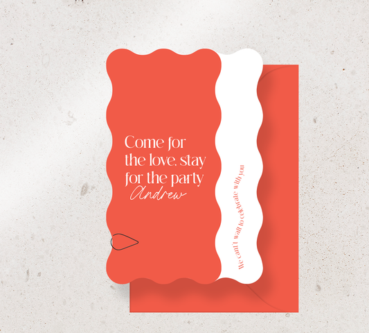 Beautifully curated 2 card invitation set from our Love Note collection