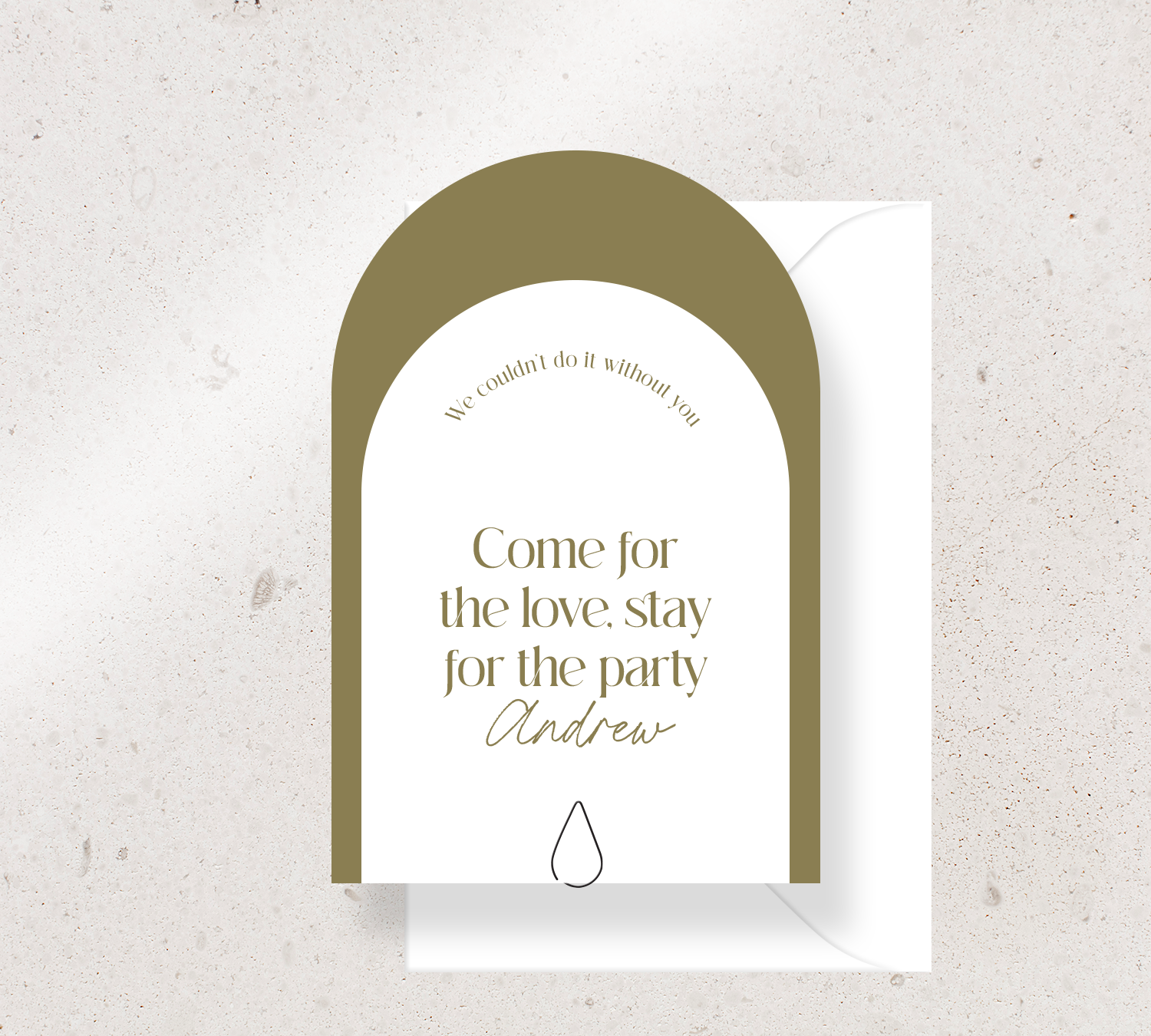 Beautifully curated 2 card invitation set from our Love Note collection
