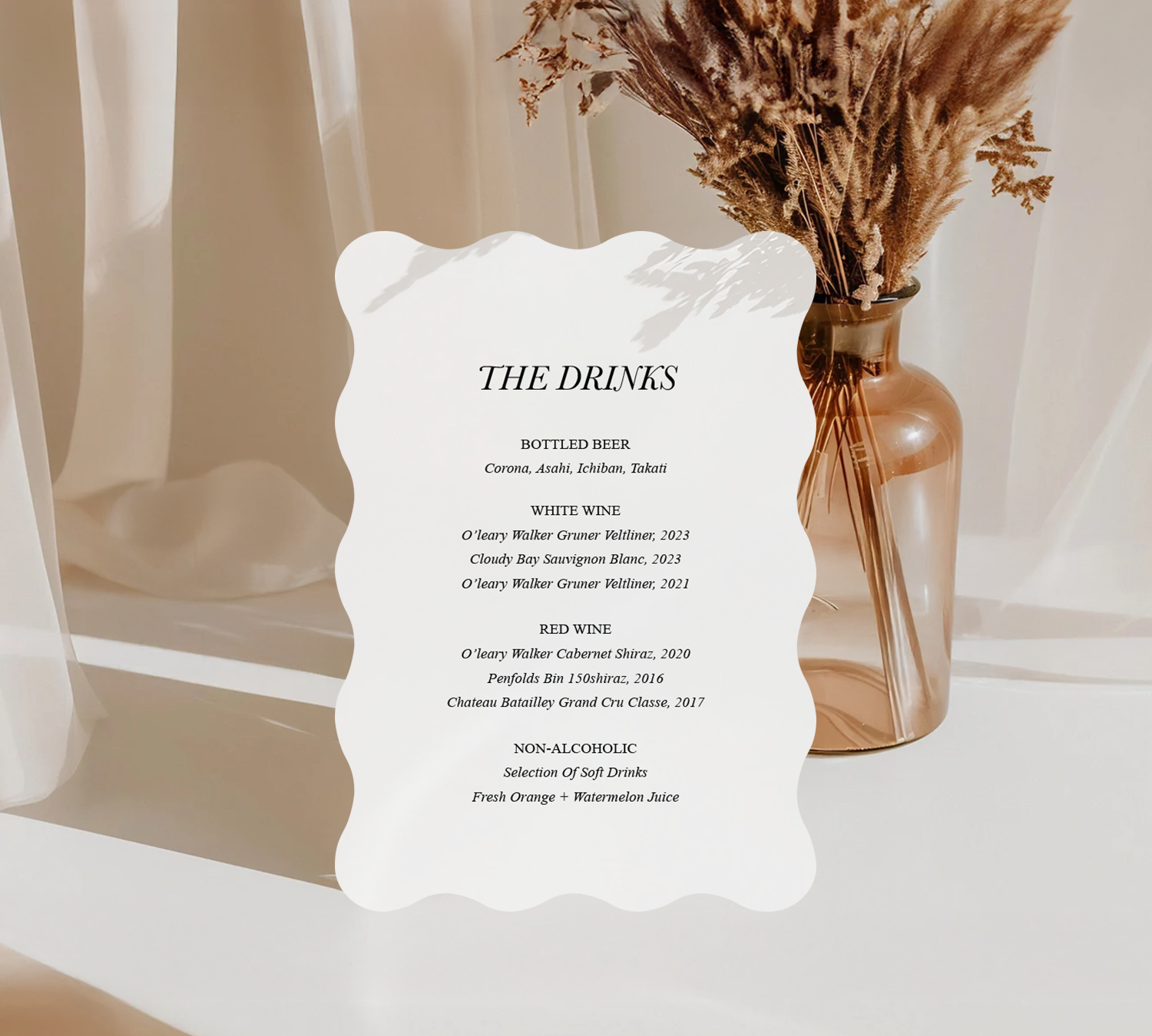 Bar Sign from our Paragon design collection