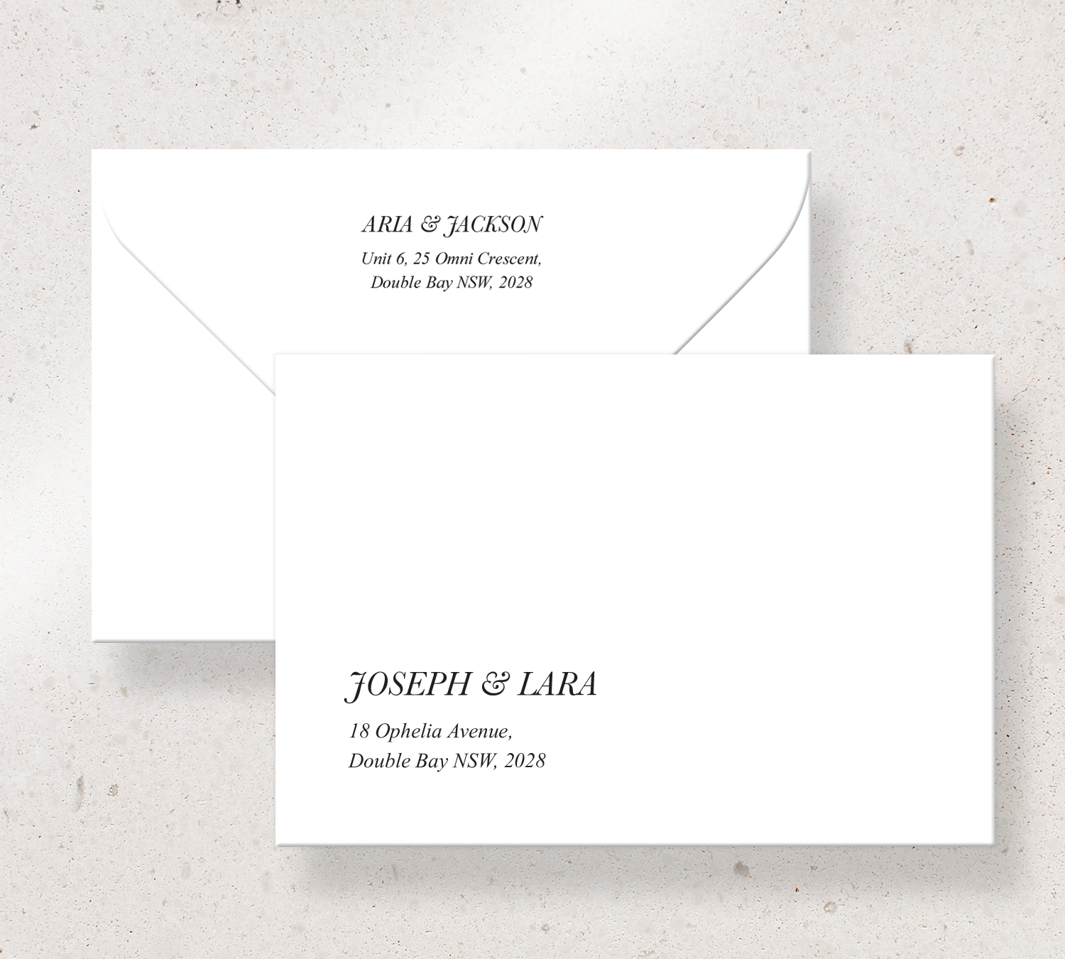 Elegant printed envelopes from our Paragon collection