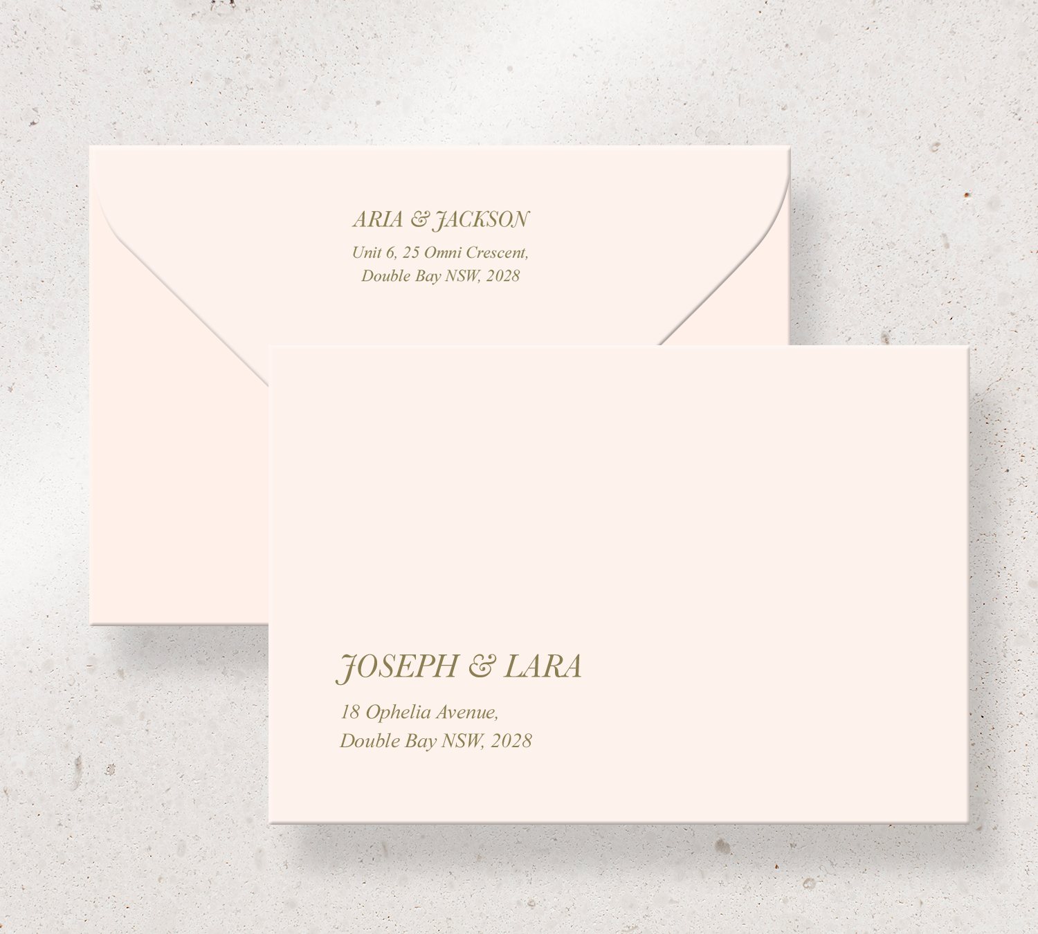 Elegant printed envelopes from our Paragon collection