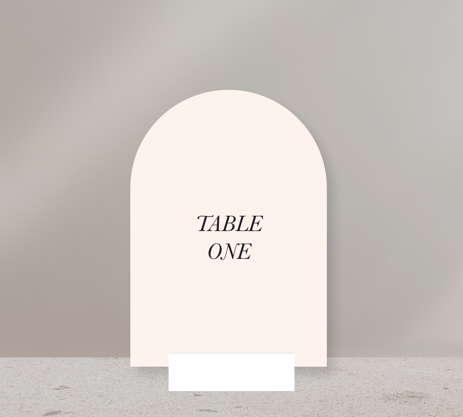 Table Numbers from our Paragon Collection - Black ink on Nude card