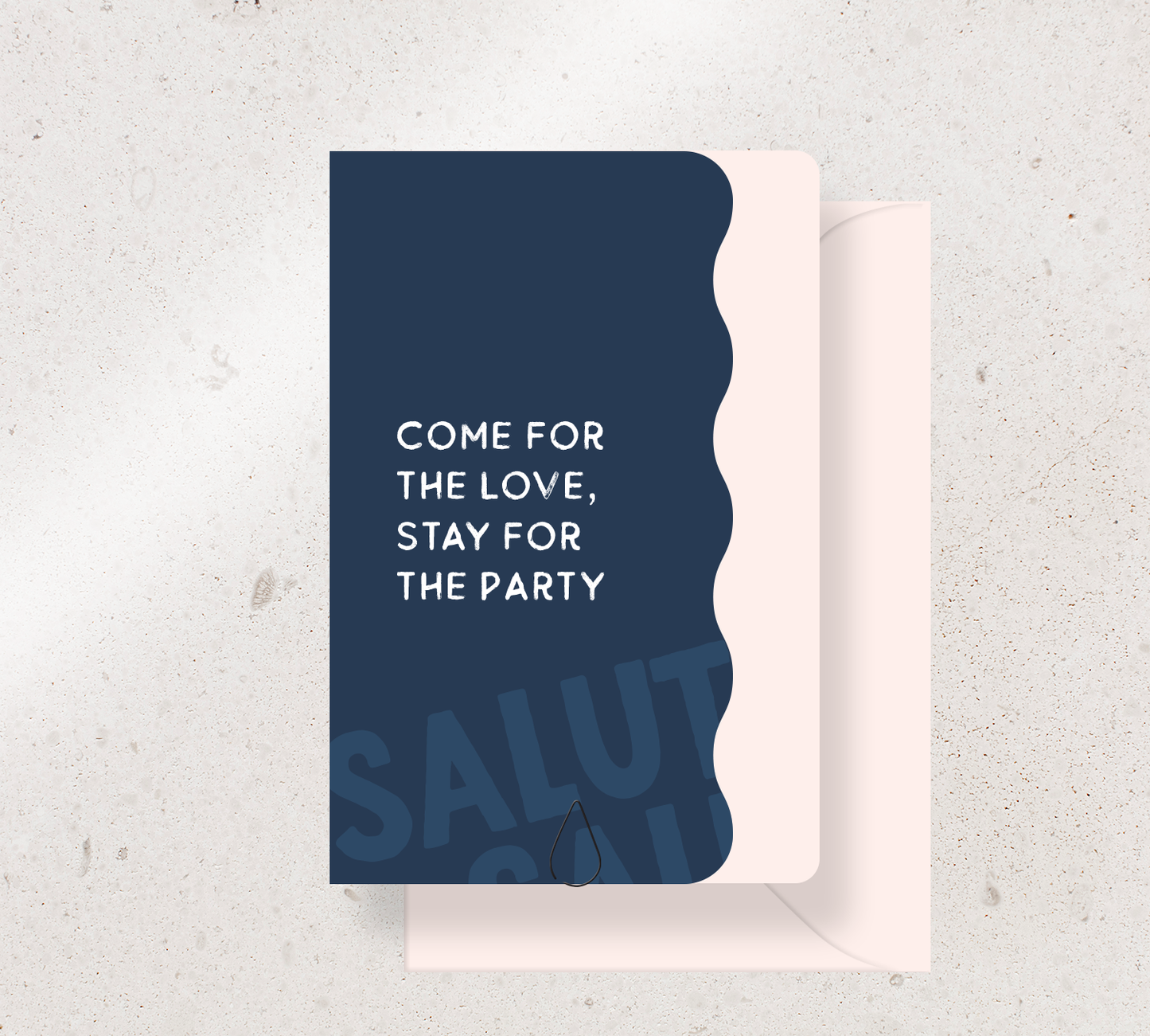 Beautifully curated 2 card set from our Salut design collection