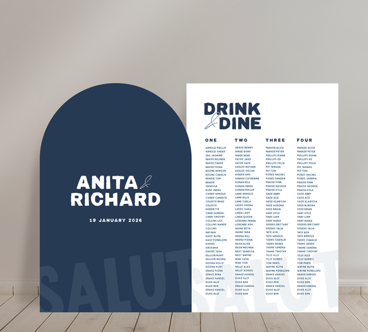 Cost effective Signage Duo from our Salut collection - Welcome sign and Seating chart Combo