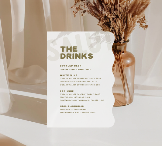 Bar Sign from our Salut design collection