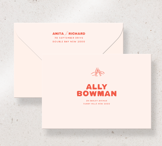 Elegant printed envelopes from our Salut collection
