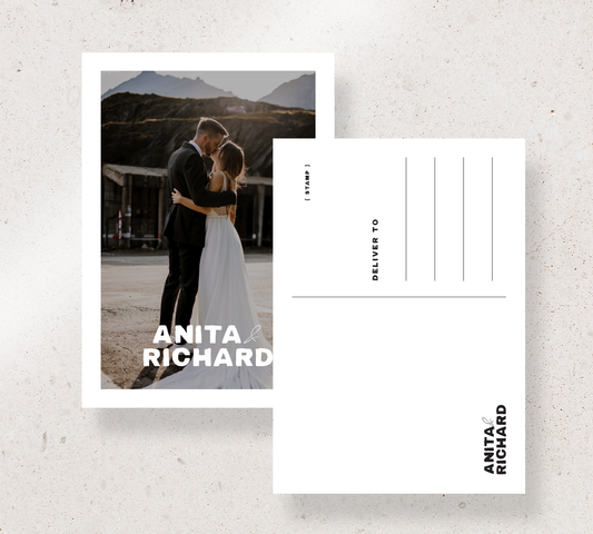Thankyou Postcard from our Salut design collection