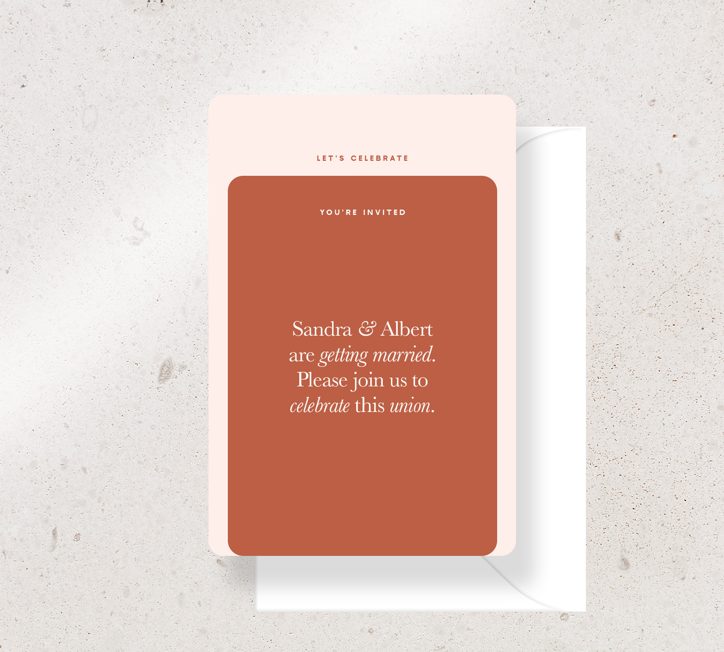 Stunning 2 card invitation set from our Grande collection